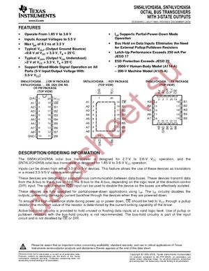 SN74LVCH245ANSRG4 datasheet  